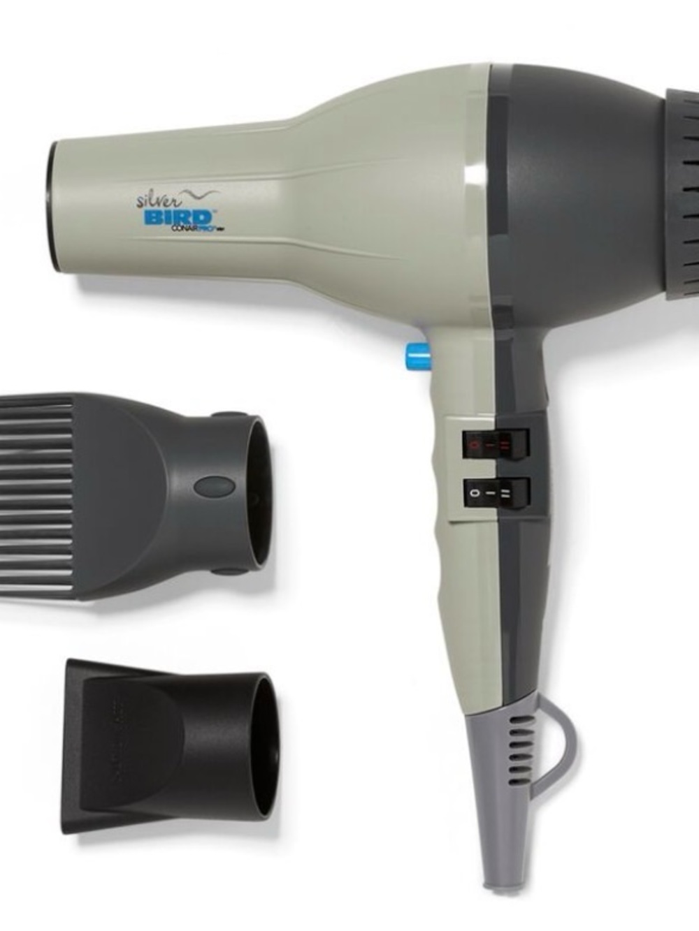 Conair Silver Bird Professional Hair Dryer in Light Gray and Dark Gray